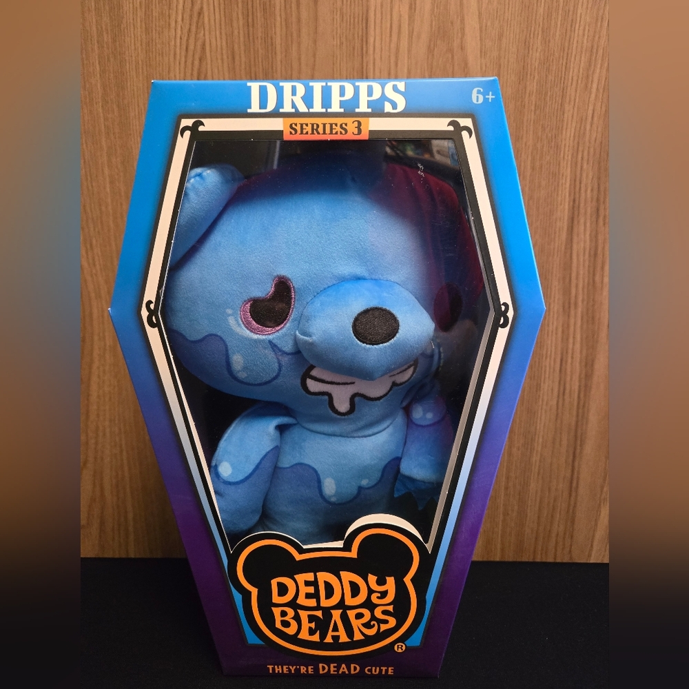 Deddy Bears Series 3 DRIPPS 12" Plush Bear with Coffin Card Kreepy Collectibles